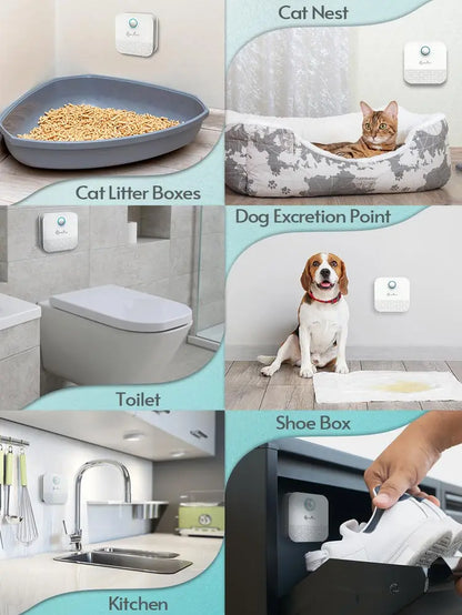 Downypaws 4000mAh Smart Cat Litter Box Odor Purifier – Pet Toilet Air Deodorizer for Cats & Dogs