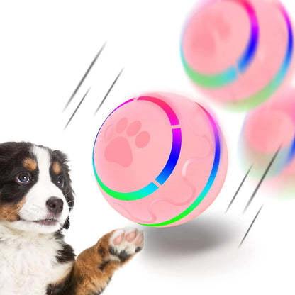 Peppy Interactive Dog Ball – LED Flashing Rolling Toy for Small & Medium Dogs, USB Rechargeable & Motion Activated